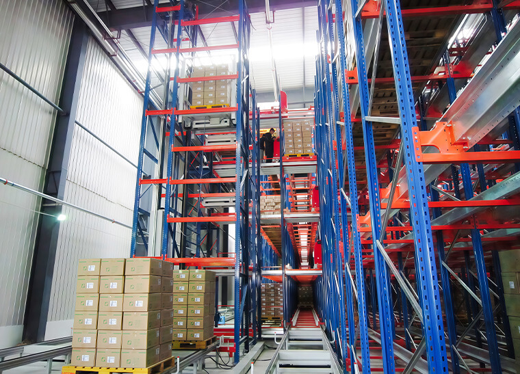 #HUAYIDE vertical lift system for pallet and shuttle vehicle transfer in automated warehouse