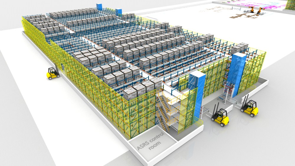 Xe đẩy pallet bốn chiều thông minh hoàn toàn tự động trong kho